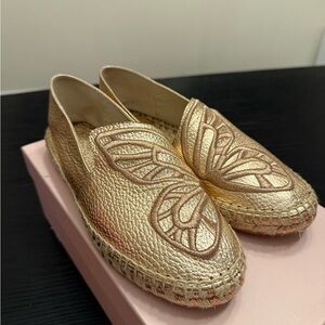 Sophia Webster rose Gold Espadrille Slip-On Shoes